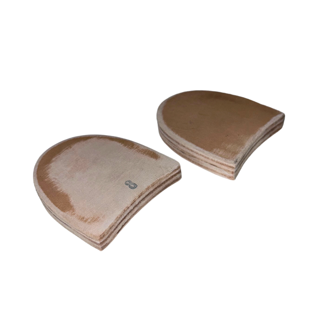 Leather stacked heel online