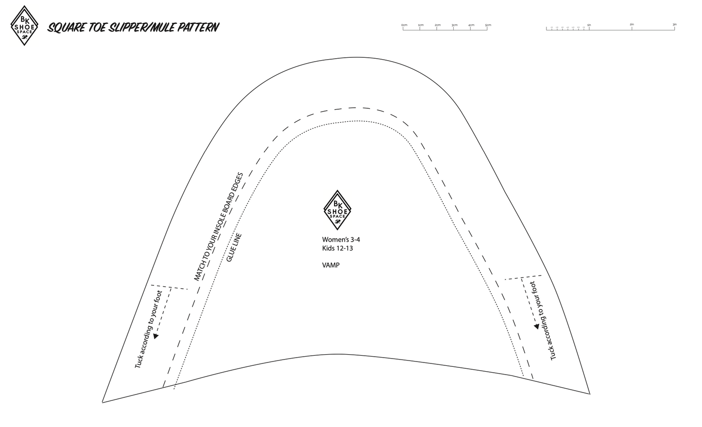 PATTERNS FOR SQUARE TOE SLIPPER (PDF)