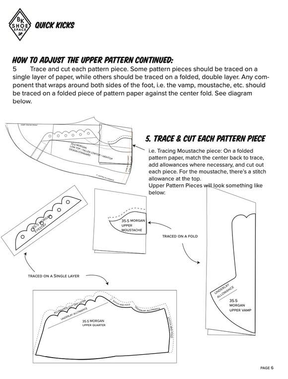 Instructions for Morgan Sneaker Template