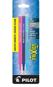 Pilot Frixion eraseable pen refills 3 colors